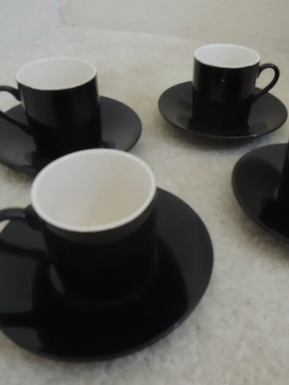 Demitasse Cups + Saucers Vtg Expresso Set - 4 Dainty Tea Cups + Matching Plates